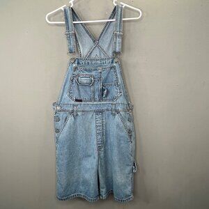 Vintage 90s Squeeze Denim Shortalls M Jort Cargo Carpenter Blue Jean Loose Baggy